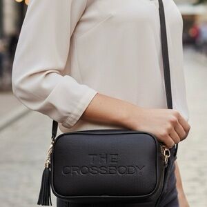 Black Camera Designer Crossbody Bag
